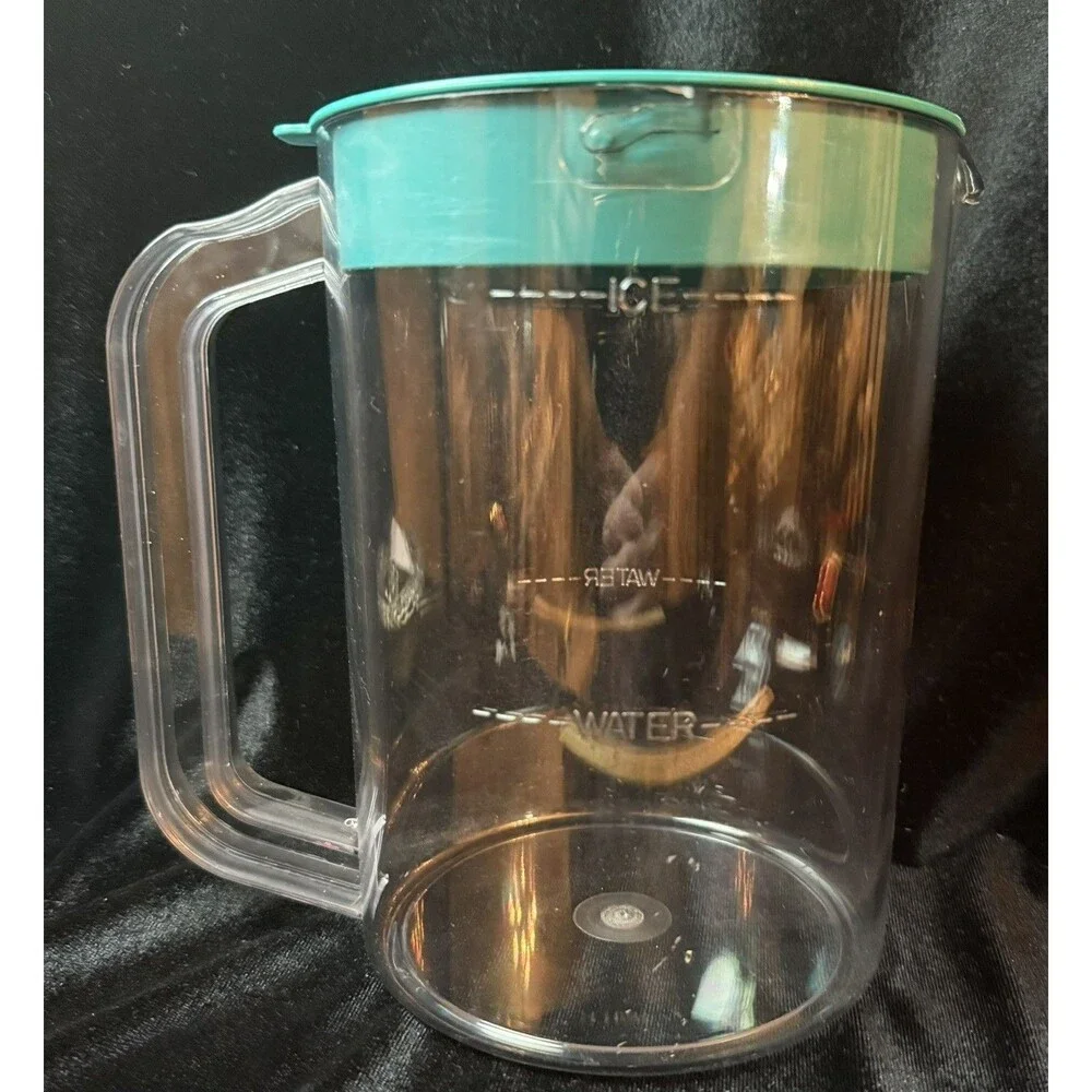 West Bend Iced Tea Maker Model 6050 Replacement 2 Quart Pitcher W/Teal Lid